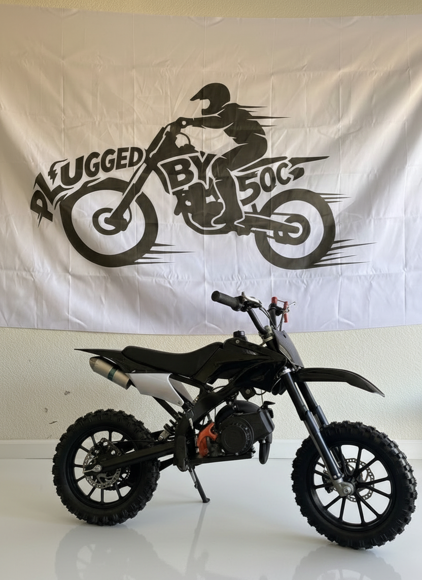 50cc Dirt Bike for Kids - Black | Gas Powered Mini Dirt Bike