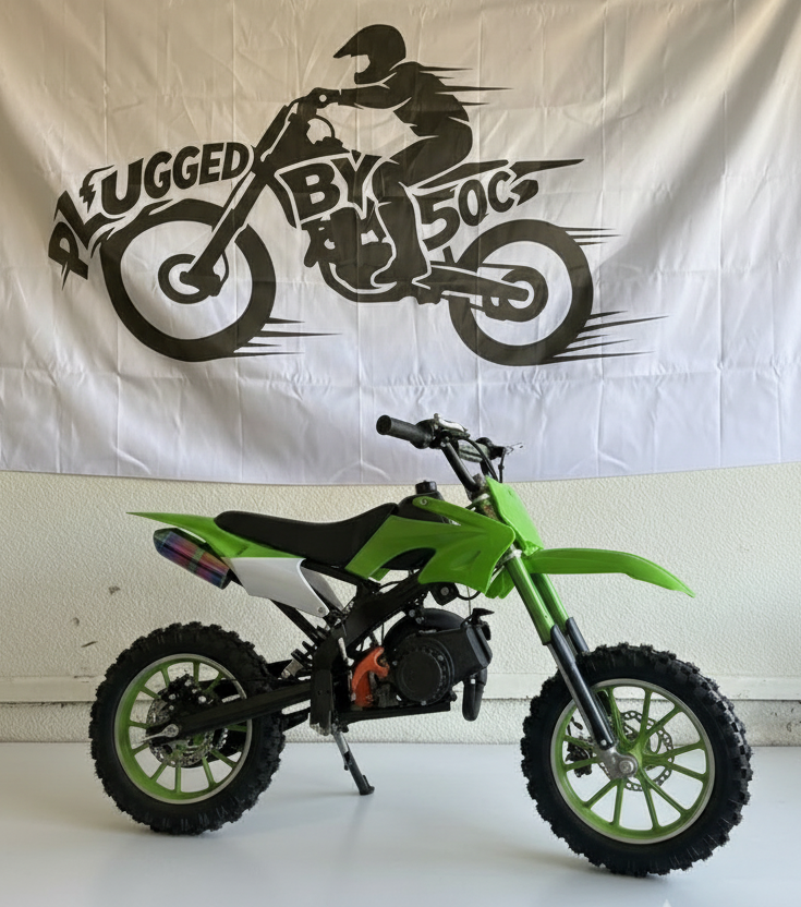 50cc Dirt Bike for Kids - Green | Gas Powered Mini Dirt Bike