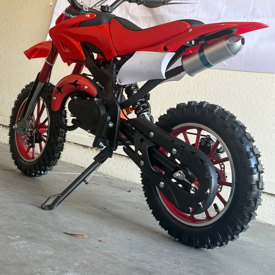 50cc Dirt Bike for Kids in Red | Gas Powered Mini Dirt Bike