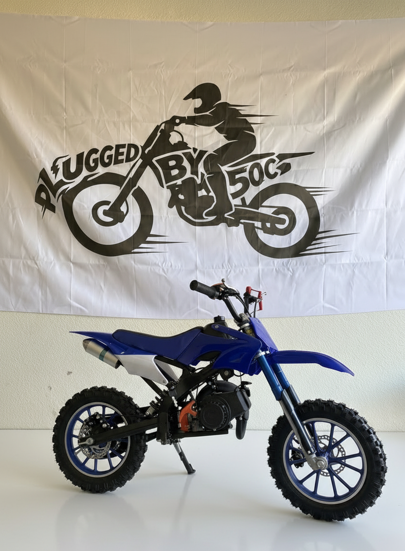 50cc Dirt Bike for Kids - Blue | Gas Powered Mini Dirt Bike