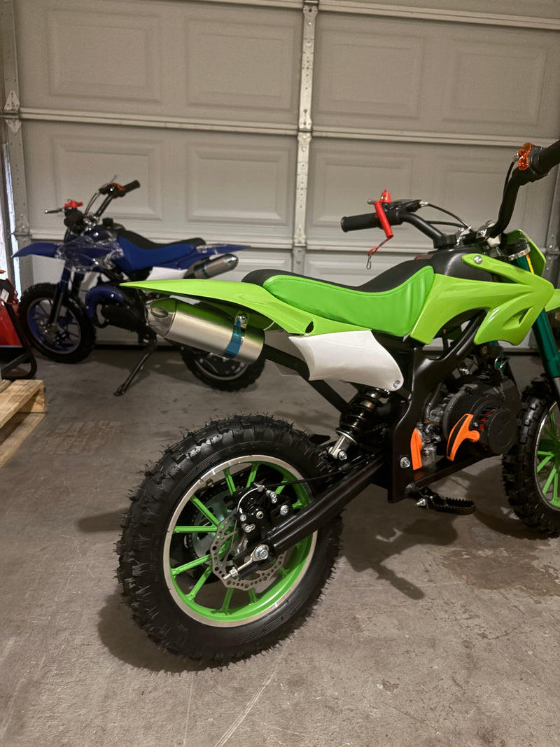 Kid riding dirt bike