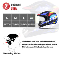 Kids & Adult Motocross Helmet | DOT Approved | Dirt Bike ATV