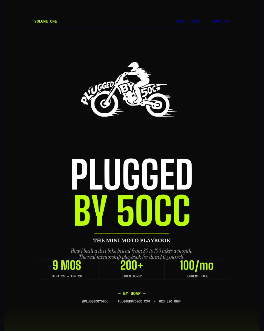 Plugged by 50CC — The Mini Moto Playbook (Digital PDF · 95 pages)